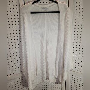 Barefoot Dreams Cozy Chic Lite Bat Wing Cardigan 2X White